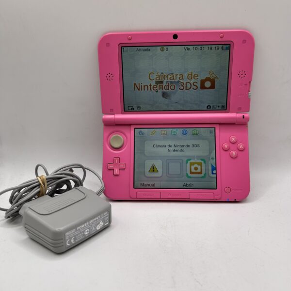 518406 1 scaled CONSOLA NINTENDO 3DS XL ROSA + CARGADOR