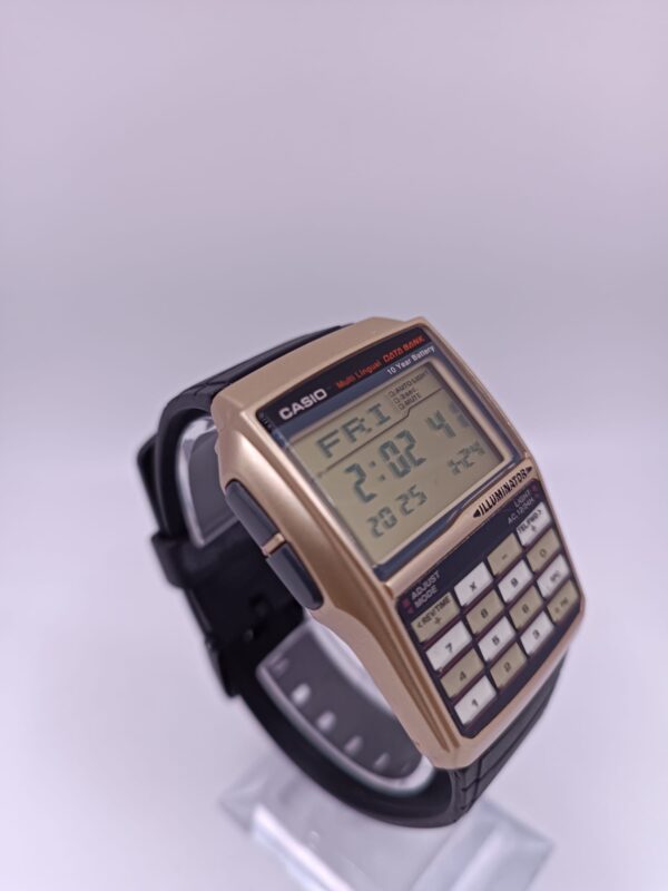 521736 2 RELOJ CASIO CON CALCULADORA DBC-32 DORADO + CAJA