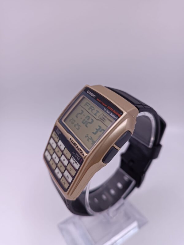 521736 3 RELOJ CASIO CON CALCULADORA DBC-32 DORADO + CAJA