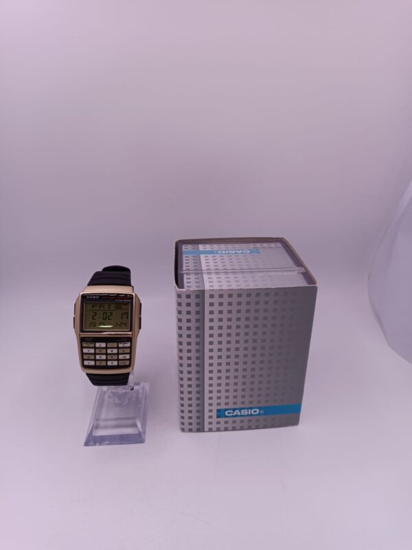 521736 5 RELOJ CASIO CON CALCULADORA DBC-32 DORADO + CAJA