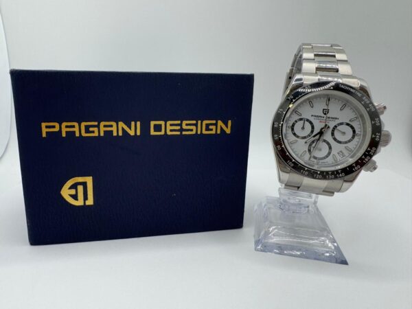 522340 1 RELOJ PAGANI DESIGN SPORT PD 1644 ESFERA BLANCA CORREA METALICA + CAJA