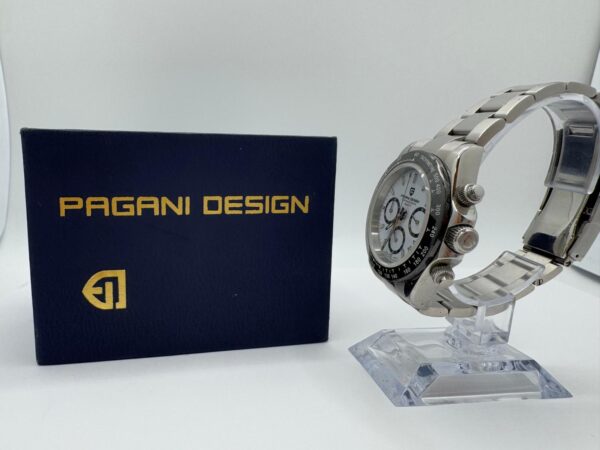 522340 3 RELOJ PAGANI DESIGN SPORT PD 1644 ESFERA BLANCA CORREA METALICA + CAJA