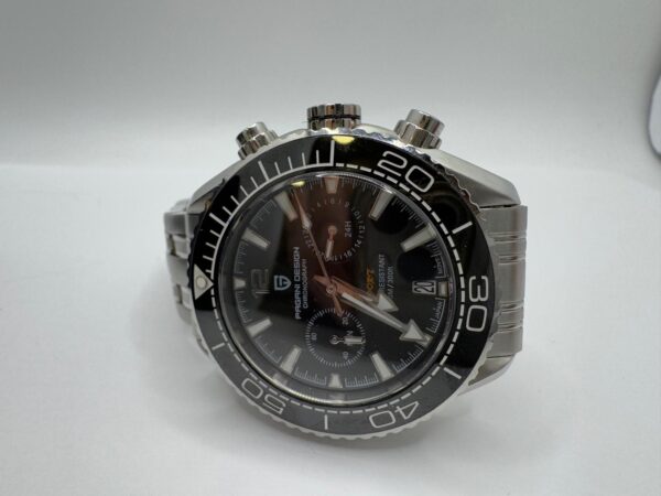 522341 1 RELOJ PAGANI DESING CRONOGRAPH PD-1711 ESFERA NEGRA CORREA METALICA + CAJA