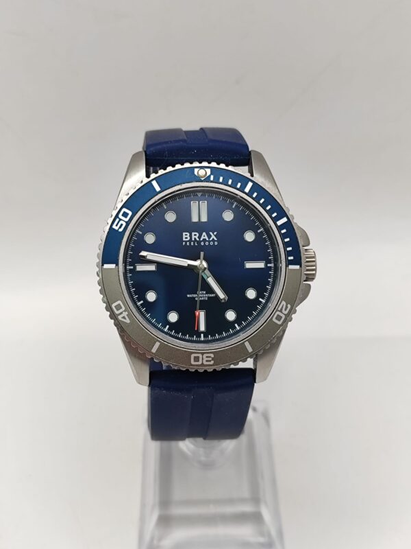 12852 1 RELOJ BRAX ESFERA AZUL CORREA PLASTICO AZUL