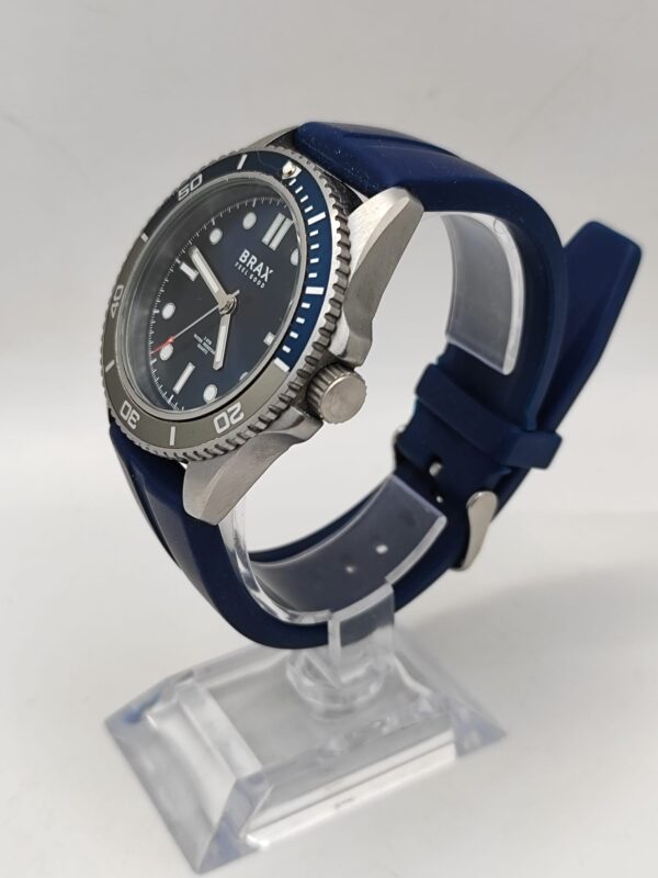 12852 2 RELOJ BRAX ESFERA AZUL CORREA PLASTICO AZUL