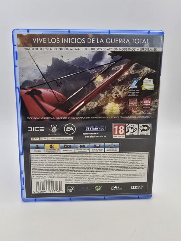 15u524000 3 VIDEOJUEGO PS4 BATLEFIELD 1