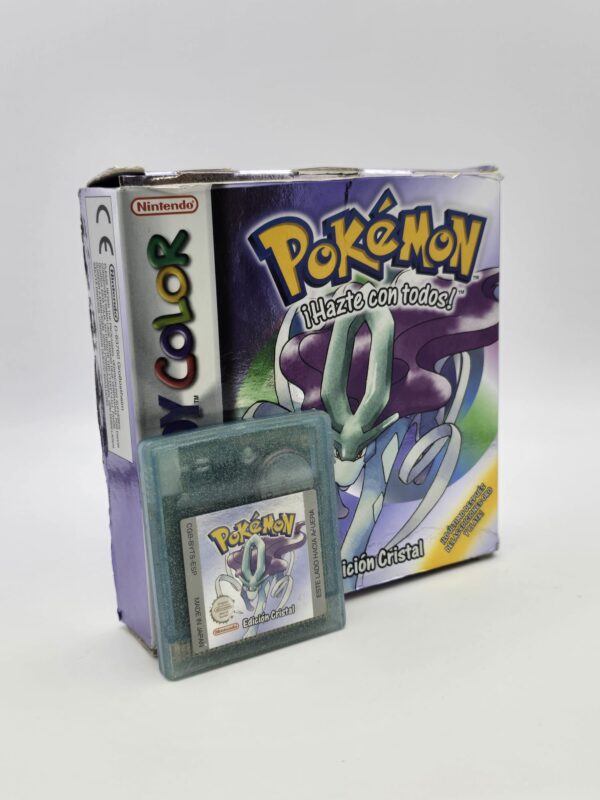 15u529579 4 POKEMON EDICON CRISTAL GAMEBOY COLOR + CAJA + CARTON INTERIOR