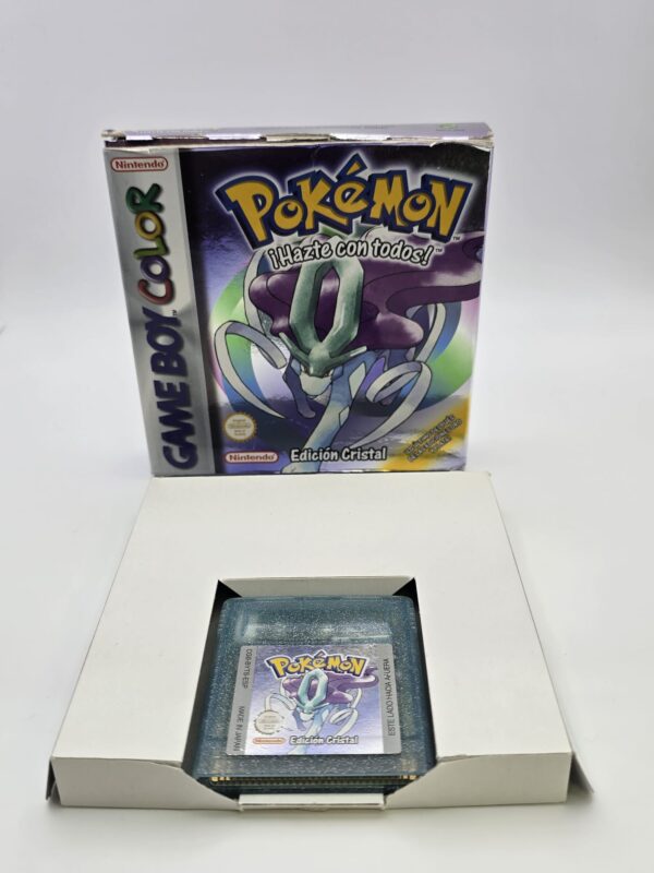 15u529579 5 POKEMON EDICON CRISTAL GAMEBOY COLOR + CAJA + CARTON INTERIOR