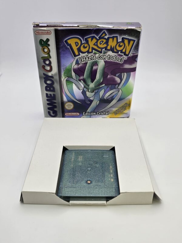 15u529579 6 POKEMON EDICON CRISTAL GAMEBOY COLOR + CAJA + CARTON INTERIOR