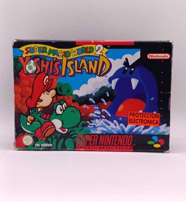 3852821 2 VIDEOJUEGO SUPER NINTENDO SUPER MARIO WORL 2 TOSHIS ISLAND