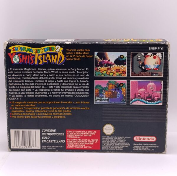 3852821 3 VIDEOJUEGO SUPER NINTENDO SUPER MARIO WORL 2 TOSHIS ISLAND