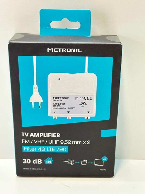 522216 2 AMPLIFICADOR TV FM/VHF/UHF METRONIC A ESTRENAR