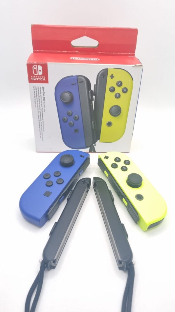 525255 1 JOYCONS PARA NINTENDO SWITCH AMARILLO Y AZUL + ACC + CAJA