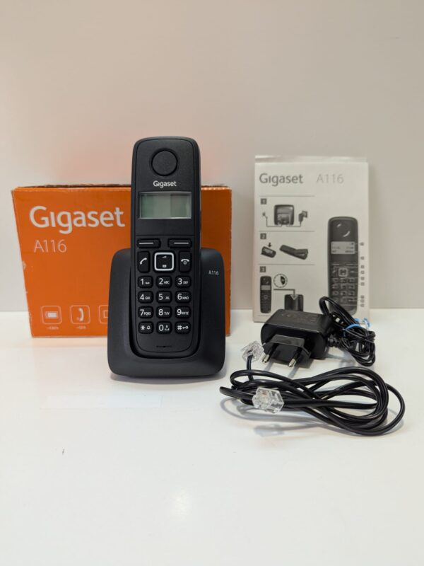 525686 4 TELEFONO INALAMBRICO GIGASET A116 DECT PHONE + CAJA + MANUALES