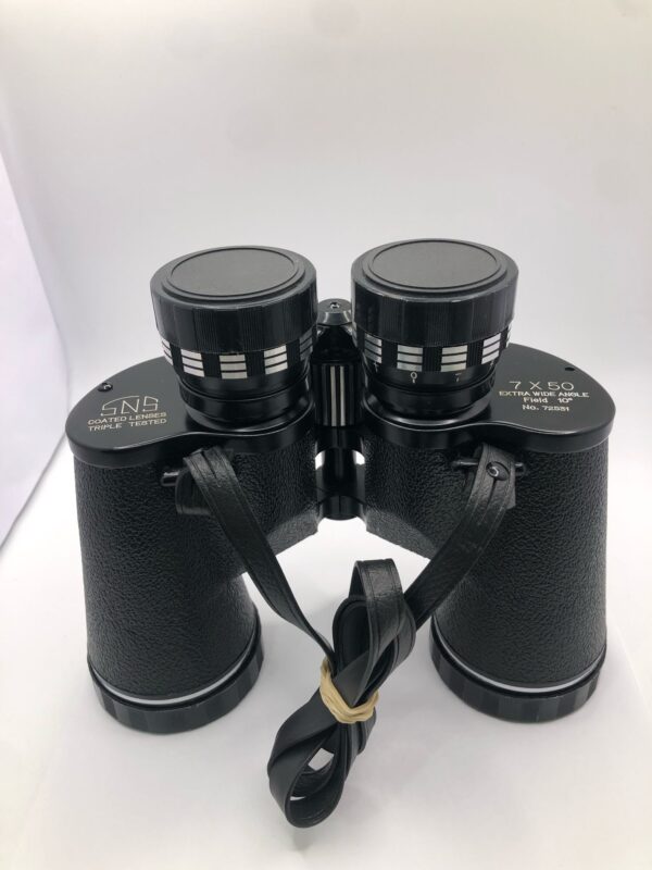 528393 5 PRISMATICOS BINOCULAR SNS 7X50 NEGRO + TAPAS + ESTUCHE