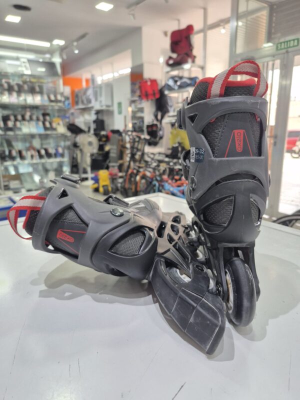 529812 2 PATINES EN LINEA OXELO TALLA 29-32 NEGROS