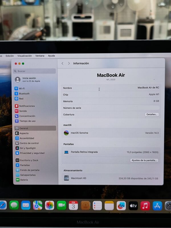 Imagen de WhatsApp 2025 02 03 a las 17.08.48 4d27631b APPLE MACBOOK AIR M1 2020 256GB SSD 8GB RAM + CARGADOR