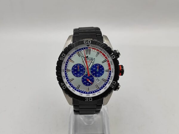 Imagen de WhatsApp 2025 02 12 a las 13.00.29 96851f8f RELOJ LOTUS 18678 NEGRO ESFERA BLANCA AZUL Y ROJA