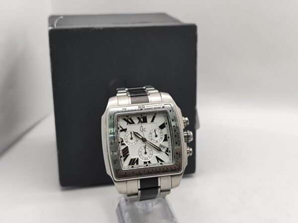 13734 6 RELOJ GUESS COLECCION GC41003GA CAJA BLANCA CORREA METALICA + CAJA