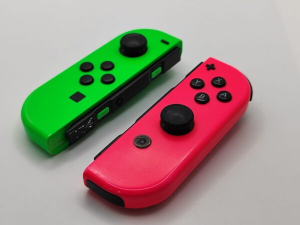 13763 3 JOY-CON PARA NINTENDO SWITCH ORIGINALES VERDE-ROSA NEON