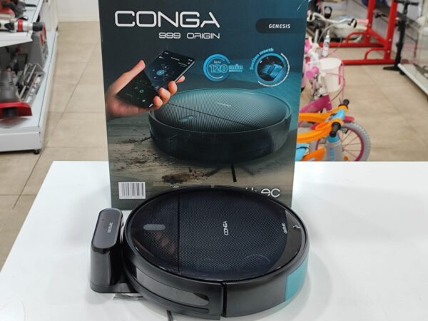 13826 2 ROBOT ASPIRADOR CONGA 999 ORIGINAL + CAJA + ACC