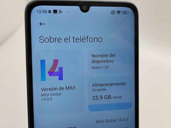 13832 1 MOVIL REDMI 13C 128GB 6GB RAM AZUL MARINO