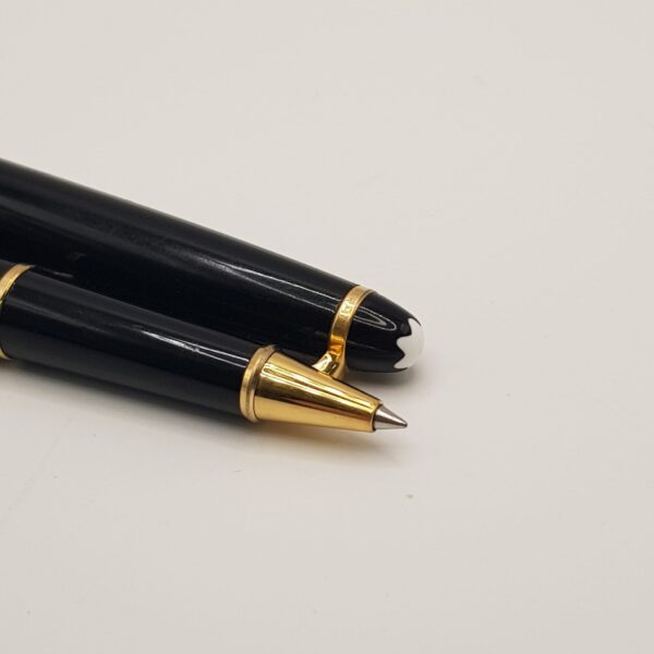 523781 8 BOLÍGRAFO ROLLERBALL PEN MONTBLANC MEISTERSTÜCK NEGRO Y DORADA