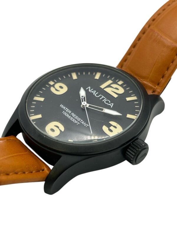 527929 4 RELOJ CUARZO NAUTICA A13614G CORREA MARRON