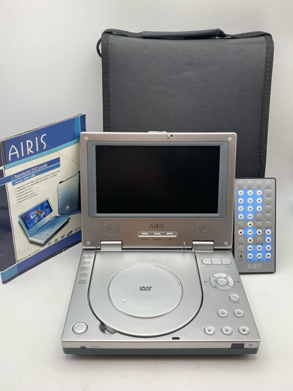 530208 1 REPRODUCTOR DVD PORTATIL AIRUS L252 + FUNDA + MANDO + CABLES