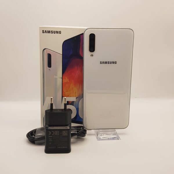 533202 4 MOVIL SAMSUNG GALAXY A50 128GB 4GB + CAJA + CARGADOR + CABLE