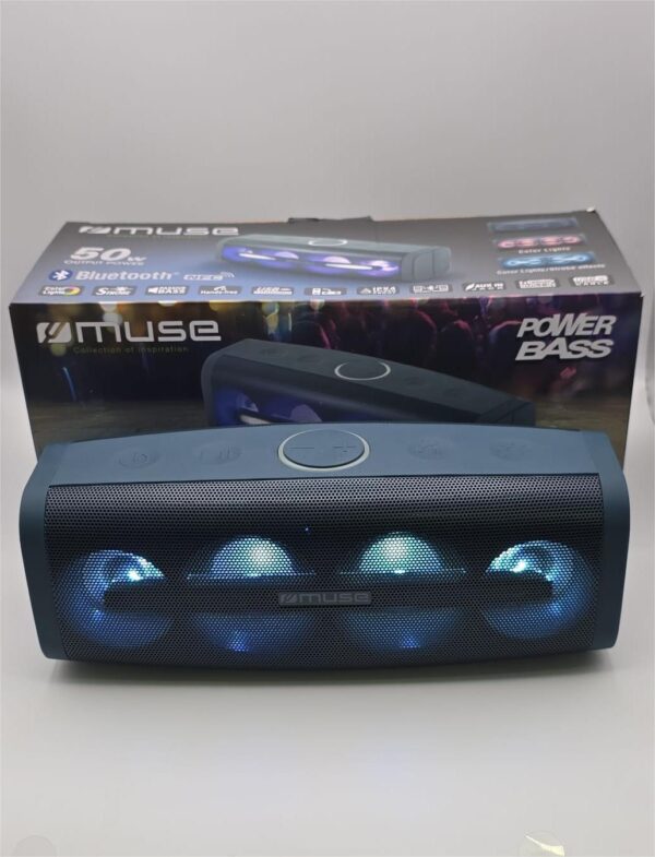 533289 2 ALTAVOZ BLUETOOTH NFC PORTATIL MUSE M 830DJ + CAJA