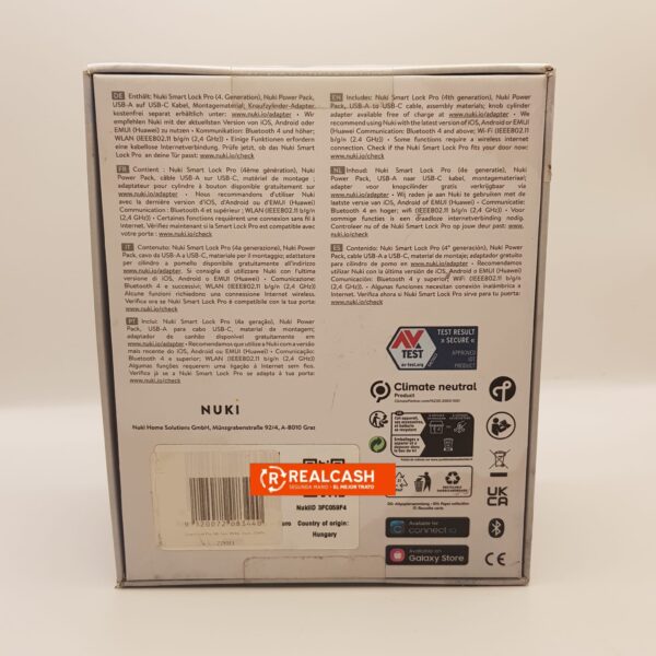 533291 1 CERRADURA INTELIGENTE NUKI SMART LOCK PRO 4GEN A ESTRENAR (CAJA ALGO DETERIORADA)