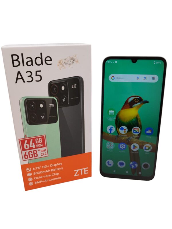 533306 2 MOVIL ZTE BLADE A35 64GB + CAJA + ACC