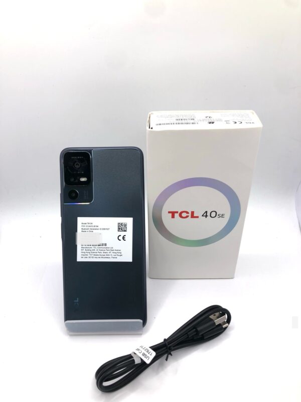 533551 6 MOVIL TCL 40SE (T610K)128GB/4GB AZUL + CAJA + CABLE DE CARGA