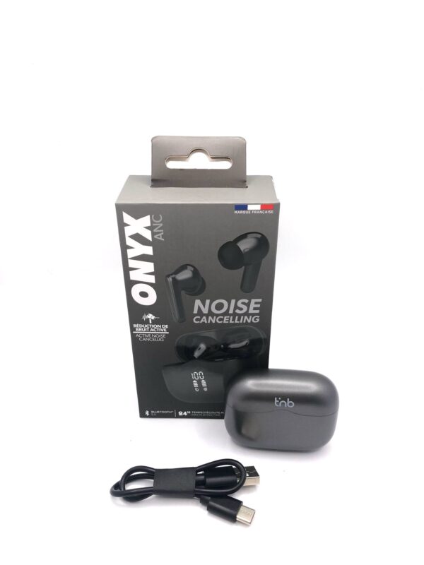 533657 2 AURICULARES ONYX ANC EBONYXNC + CAJA + CABLE DE CARGA