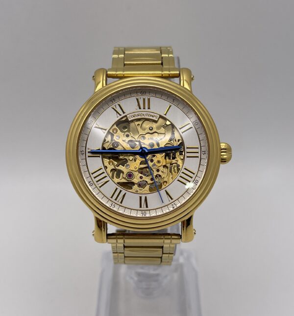 IMG 2758SAMU180325 19 scaled RELOJ AUTOMATICO COEUR DU TEMPS NUMERATED EDITION 6502 CORREA ACERO DORADO