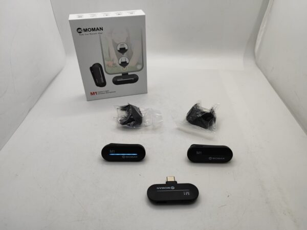 Imagen de WhatsApp 2025 03 07 a las 20.16.37 21ff96ac CONJUNTO DOS MICROFONOS MOMAN INALAMBRICOS USB TIPO C + CAJA