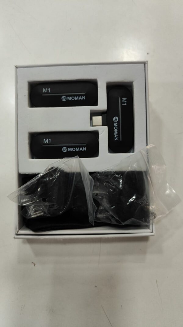 Imagen de WhatsApp 2025 03 07 a las 20.17.01 e29b70a0 CONJUNTO DOS MICROFONOS MOMAN INALAMBRICOS USB TIPO C + CAJA