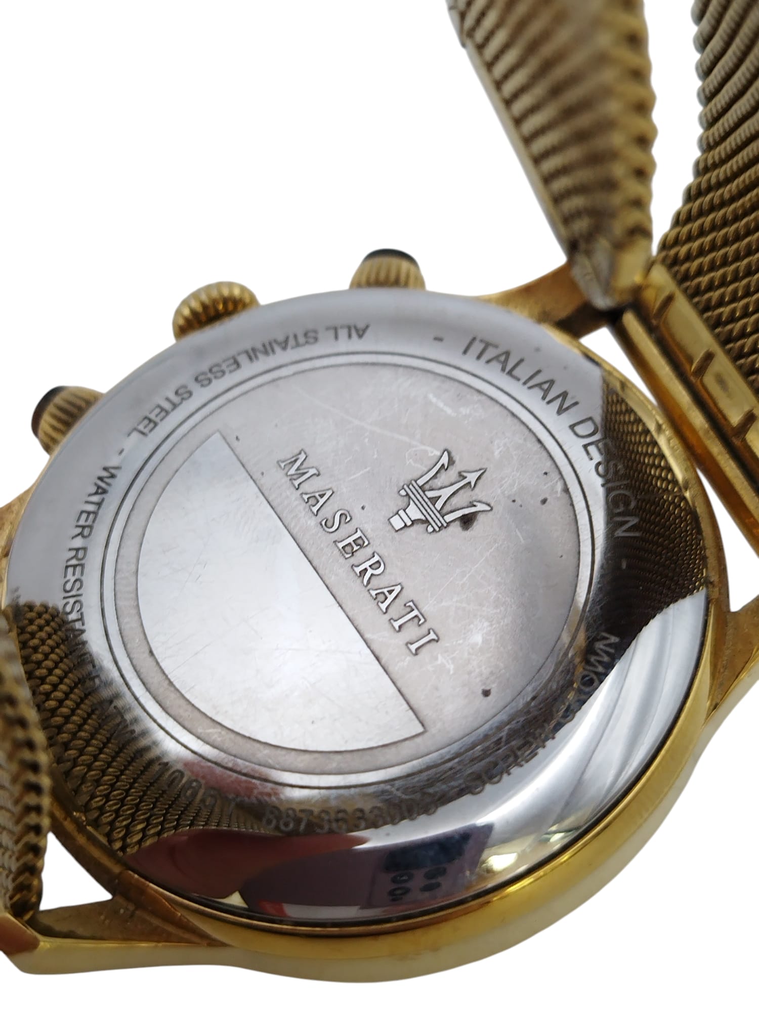 RELOJ MASERATI 10651 DORADO ESFERA NEGRA