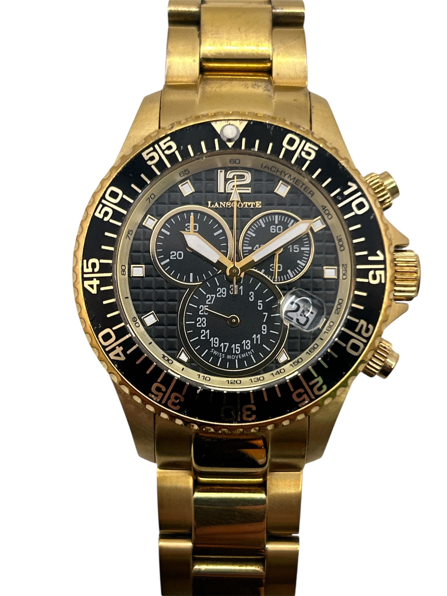 Chronograph Reloj Lanscotte Symbol Oro Precio Watch Reloj De Oro