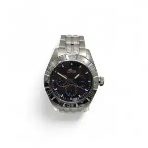 RELOJ LOTUS 15814 ACERO ESFERA NEGRA
