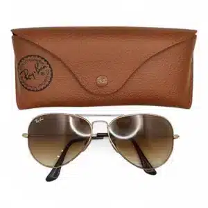GAFAS DE SOL RAY-BAN AVIATOR LARGE METAL RB3025 MONTURA DORADA + FUNDA