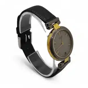 RELOJ SEIKO SP29-6A29 ESFERA GRIS CAJA DORADA CORREA NEGRA