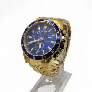 RELOJ LOTUS  18653 CORREA DORADA ESFERA AZUL