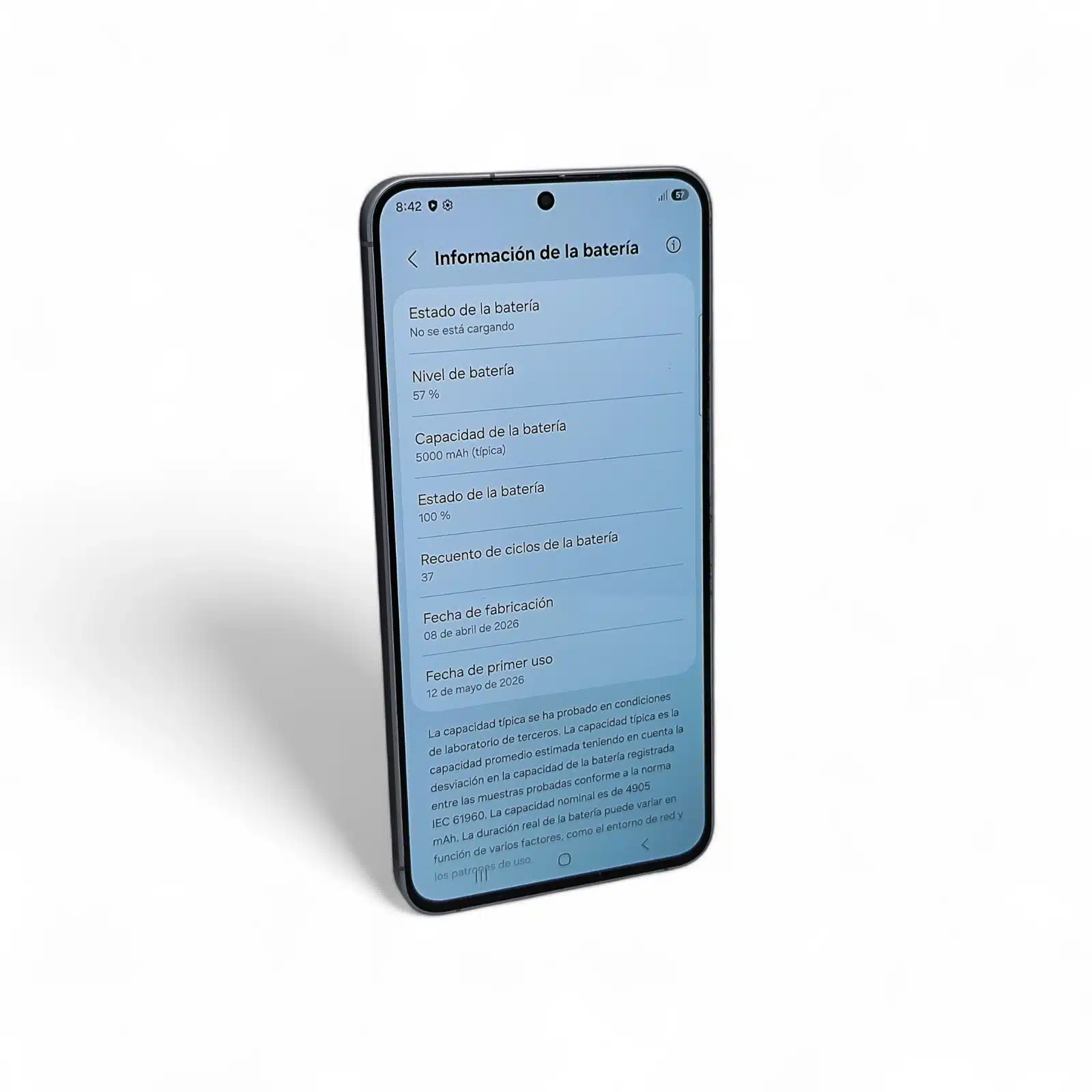 Móvil Samsung A57 5G 8GB Ram /128GB Color Gris 100% Salud Bat — foto 2