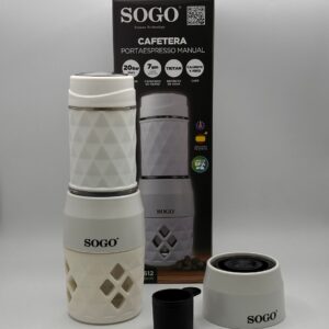 CAFETERA PORTABLE ESPRESSO MANUAL SOGO 20 BAR SS5612 + CAJA