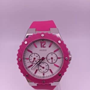 RELOJ DE CUARZO GUESS W90084L2 ESFERA BLANCA + ESTUCHE
