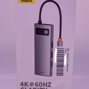 HUB TIPO C 7 IN BASEUS 1 4K 60HZ CLARITY + CAJA *A ESTRENAR*