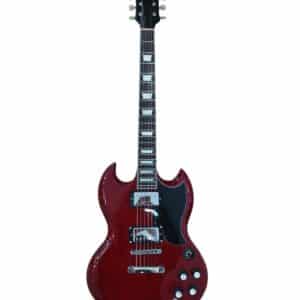 GUITARRA ELÉCTRICA FÉNIX SG RED DEVIL CAOBA, DIAPASÓN ÉBANO, 2 HUMBUCKERS