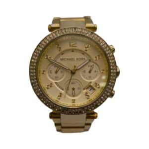 RELOJ PULSERA ESFERA DORADA CON BISEL DIAMANTES MICHAEL KORS MK-5354